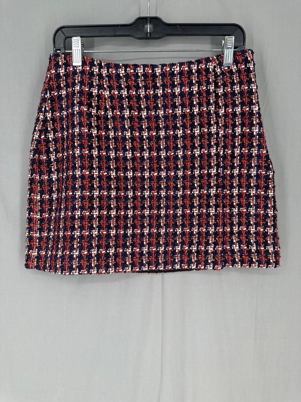 Adelyn Rae Skirt Womens Medium Red Plaid Mini Tweed Grunge Academia Preppy